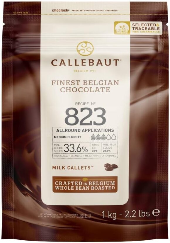 Callebaut No 823 Finest Belgian Milk Chocolate Callets Couverture 33.6% - 1Kg-We currently offer delivery only in the Toronto area.